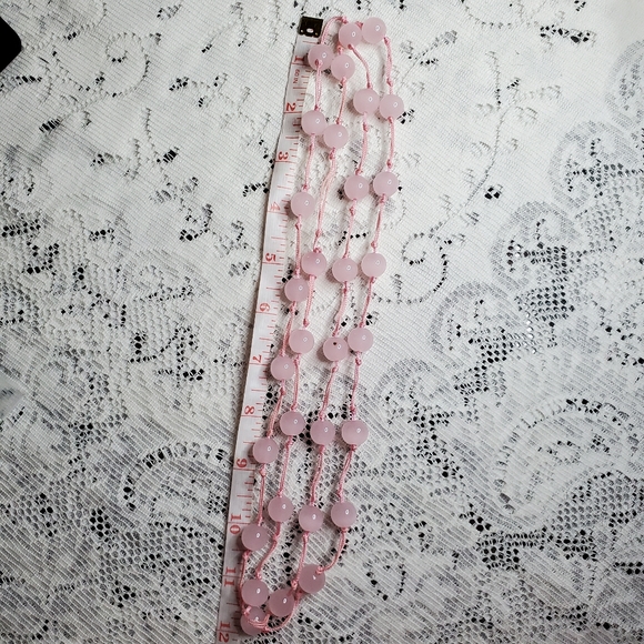 Rose Pink Necklace & Earring set - Picture 4 of 4